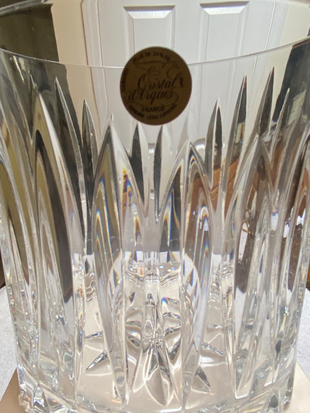 Crystal Ice Bucket with Tongs. - Picture 2 of 6